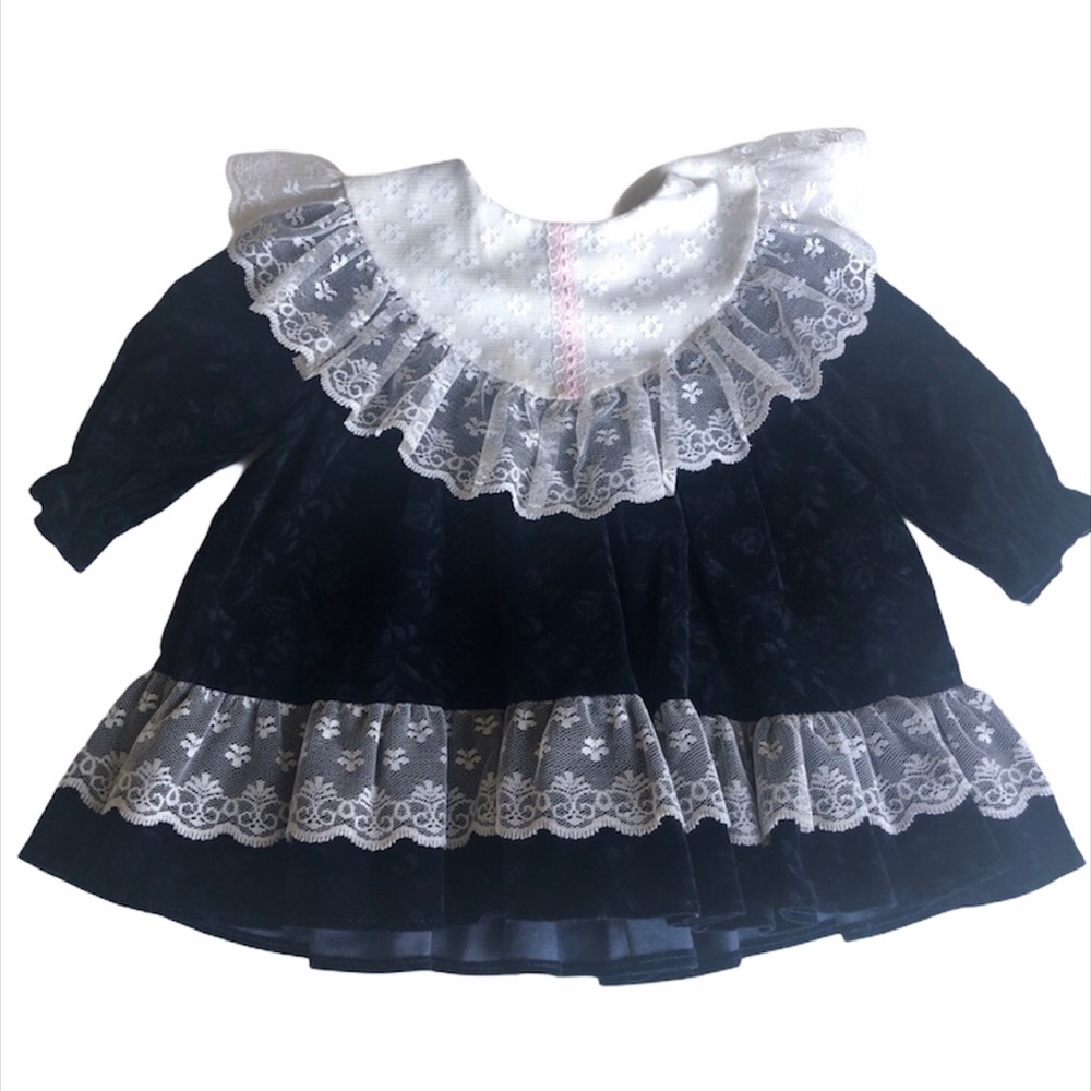 Vintage velvet lace dress